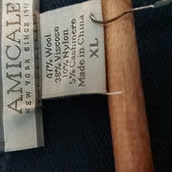 NWT Amicale Wool Cashmere Blend Collar Button Cardigan with Pockets Size XL - Picture 5 of 7